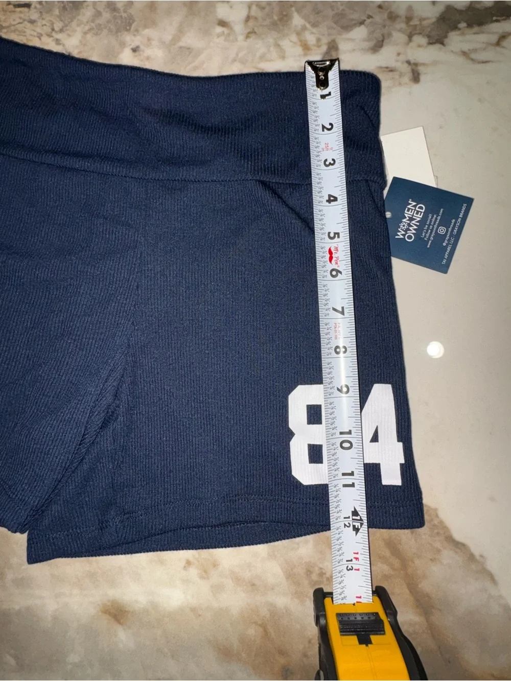 Kids Navy Athletic Shorts with 84 Graphic